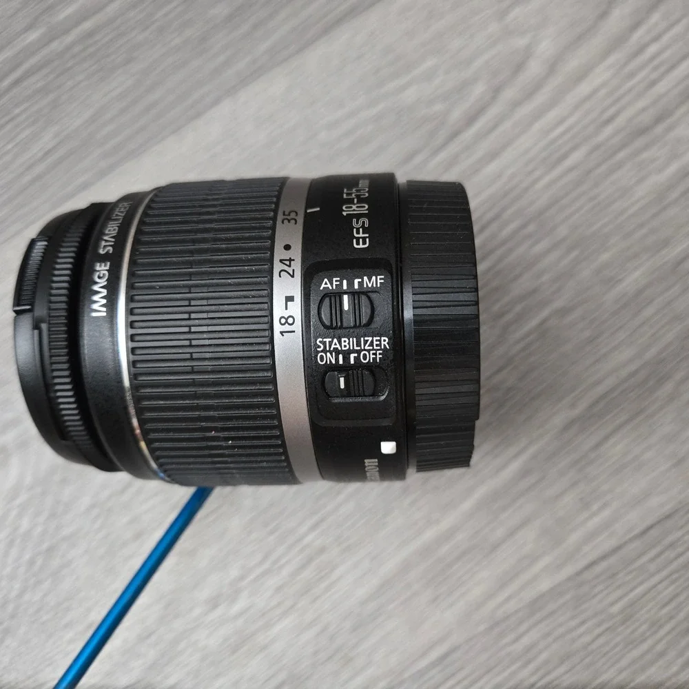 Canon Black Zoom Lens 18-55mm Standard Image Stabilizer AF/MF Zoom Lens